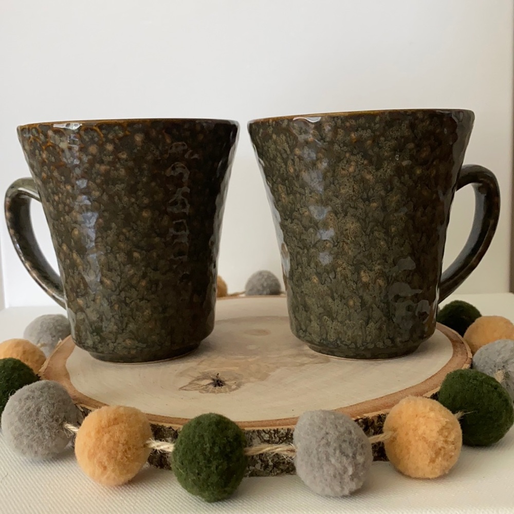 Sango Facets Black #4618 coffee mug (2) 12oz